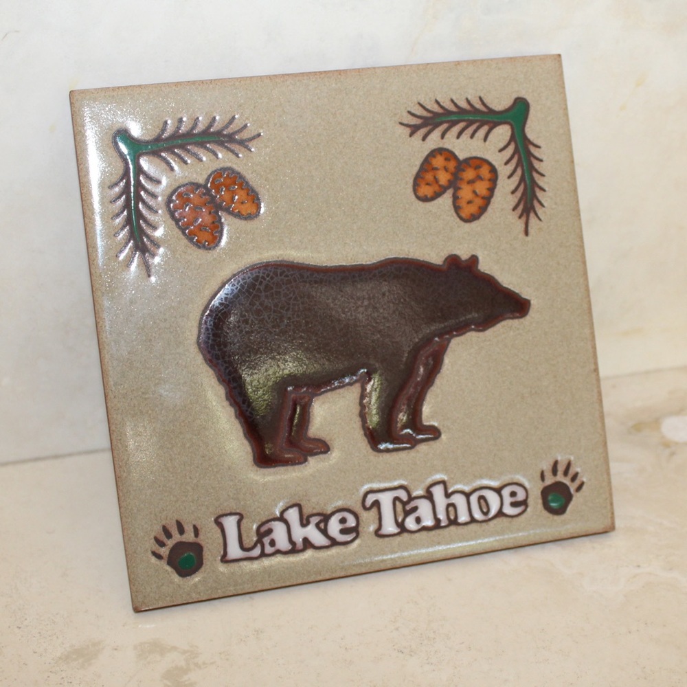 Lake Tahoe ceramic tile trivet